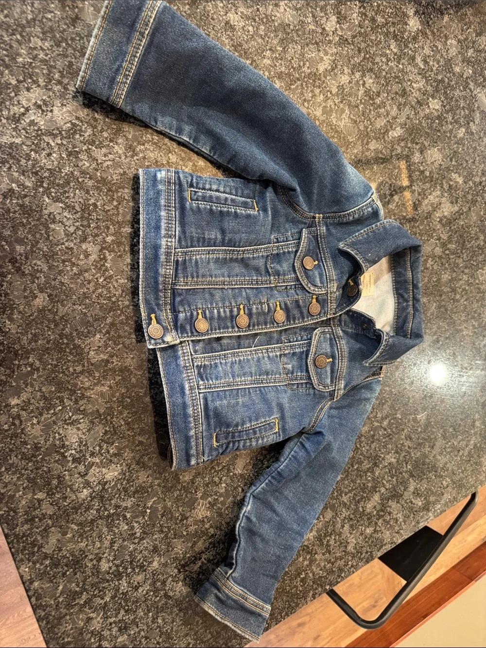 GAP Kids Dark Blue Denim Jacket with Button Front